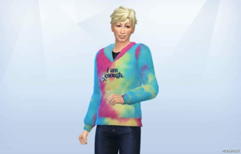 I AM Kenough Pullover from Barbie Movie for Sims 4