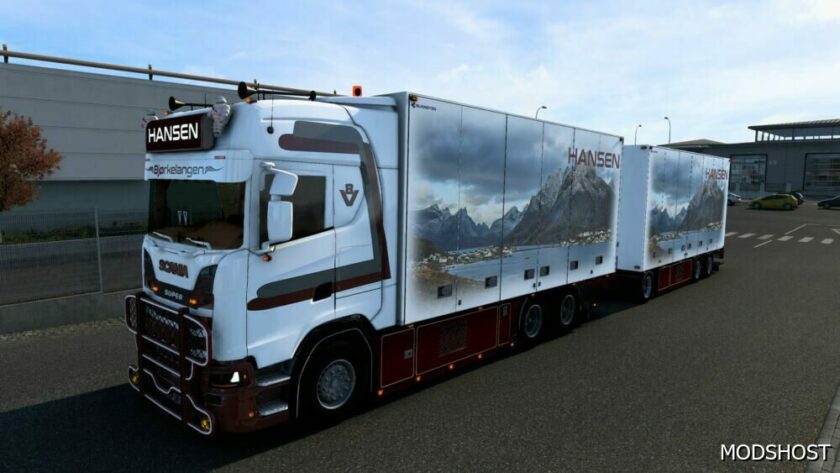 Scania S580 Hansen + Bussbygg Trailer [1.48.5] for Euro Truck Simulator 2