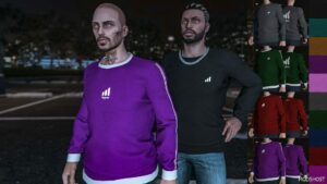 GTA 5 Player Mod: Recolored Sweater | Textures | Fake Brand | for MP Male (Image #5)