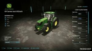 John Deere 6R Series V1.1 for Farming Simulator 22