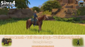Sims 4 Mod: Horse Ranch / Tall Grass (DRY) / Walkthrough-able (Image #2)