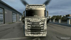 ETS2 Scania Mod: S – Camouflage Prototype Skin + Trailers Guido LA Vespa (Image #2)