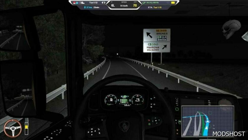 Brighter LOW Beam Reverse Lights V1.2 for Euro Truck Simulator 2
