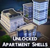 Sims 4 Mod: Unlocked Apartment Shells (Image #5)