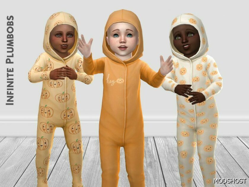 Toddler Pumpkin Onesies for Sims 4