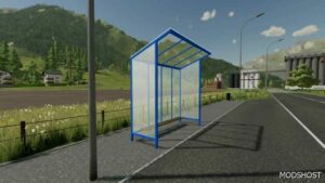 Glass Bus Stop Prefab for Farming Simulator 22