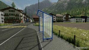 FS22 Object Mod: Glass Bus Stop Prefab (Image #3)