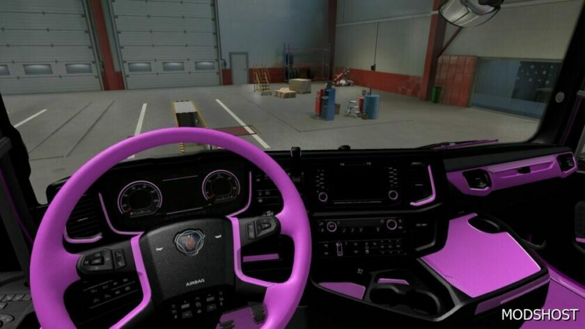 Pink Interior for Scania S & R 2016 for Euro Truck Simulator 2