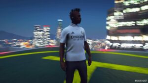 GTA 5 Player Mod: Real Madrid Jersey – Free Model AND Texture V1.2 (Image #3)