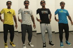 GTA 5 Player Mod: Prolaps Tees & Sneaks for MP Male (Image #5)