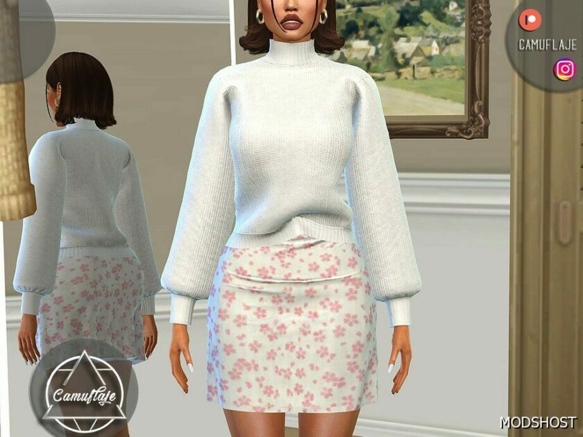 Sweater & Skirt  – SET 356 for Sims 4