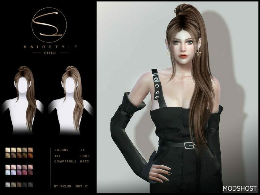 Ponytail Hairstyle Mandy (011123) for Sims 4