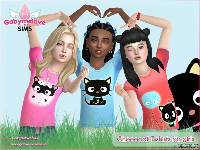 Chococat T-shirts for girls | Updated 2023 for Sims 4