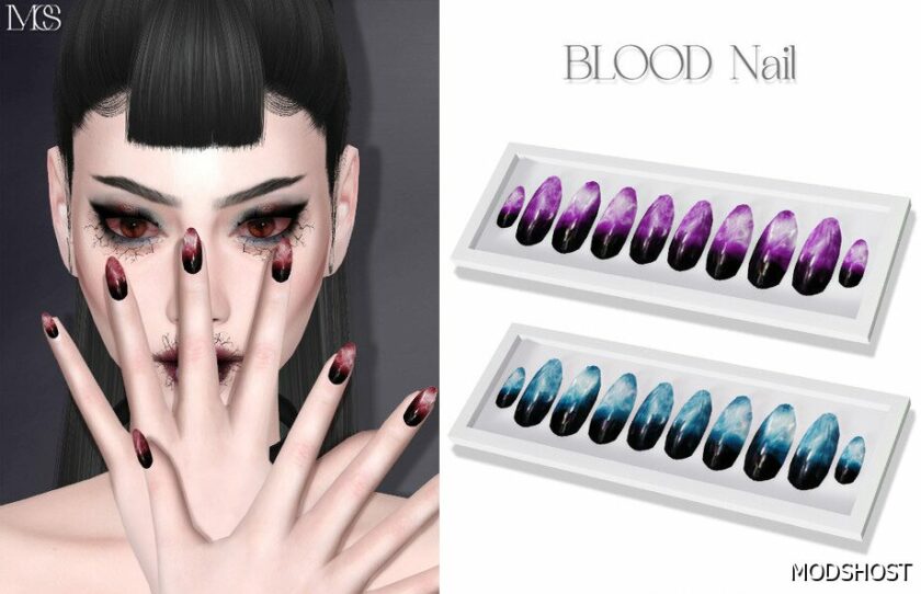 Blood Nails for Sims 4