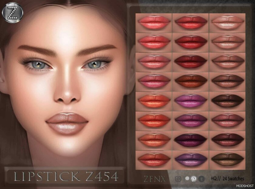 Zenxlipstick Z454+HQ for Sims 4