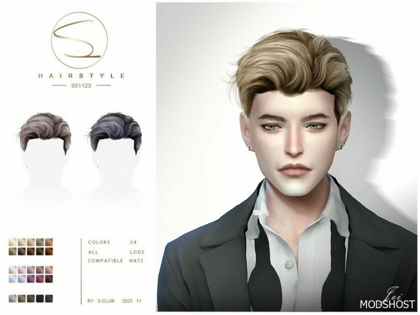 Short Male Hairstyle JOE (051123) for Sims 4