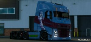 REI Ayanami Skin Final Version for Pendragon Volvo FH12 by ZEN Workshop for Euro Truck Simulator 2