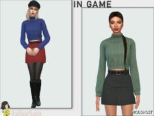 Sims 4 Female Clothes Mod: Tatum Sweater (Image #2)