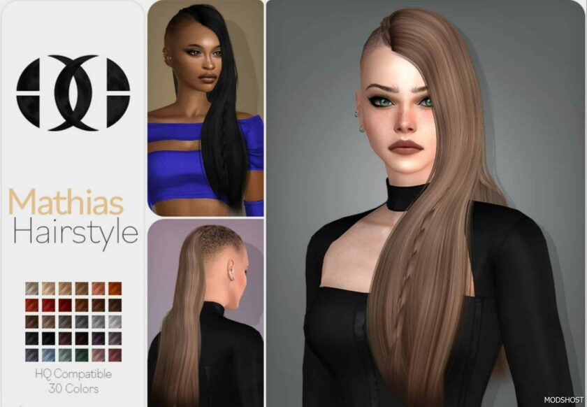 Mathias Hairstyle for Sims 4