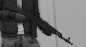 GTA 5 Weapon Mod: AK-47 WAR SAW Animated (Image #2)