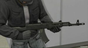 GTA 5 Weapon Mod: AK-47 WAR SAW Animated (Image #5)