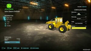 FS22 John Deere Forklift Mod: 540GIII Cable Skidder (Yellow 90’s Style) (Image #3)