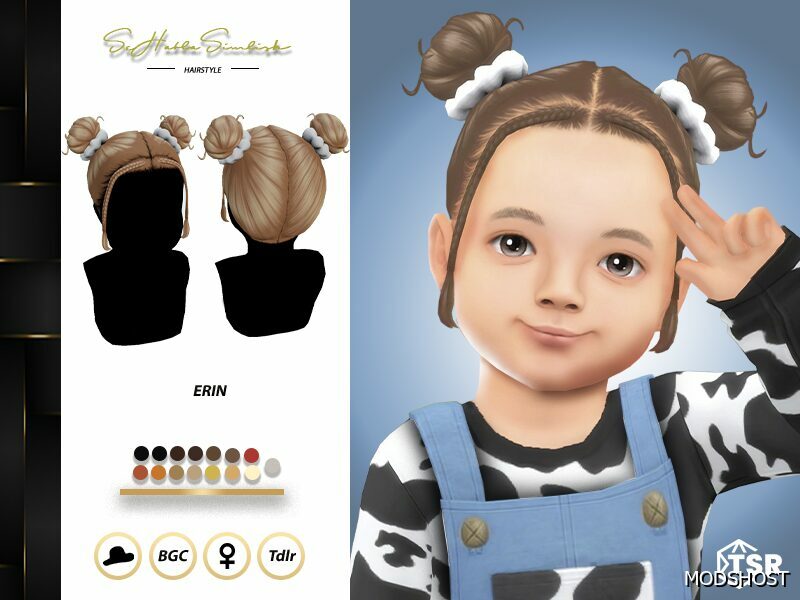 Erin Hairstyle for Toddler for Sims 4