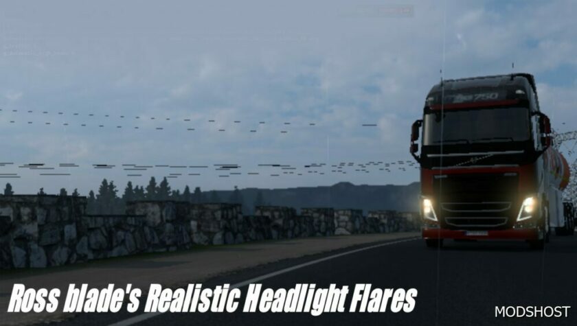 Ross Blade’s Realistic Headlight Flares V2.5 [1.49] for Euro Truck Simulator 2