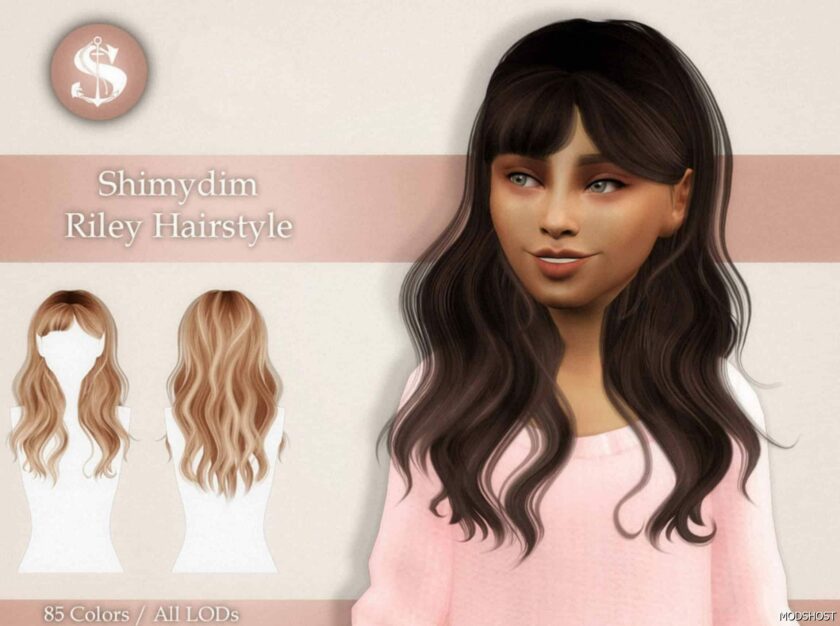 Sims 4 Riley Child Hairstyle mod