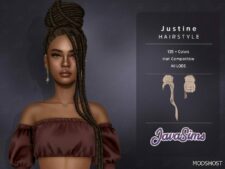 Sims 4 Justine Hairstyle mod