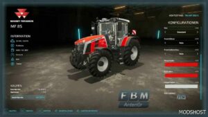 FS22 Massey Ferguson Tractor Mod: 8S V1.0.1.2 (Image #6)