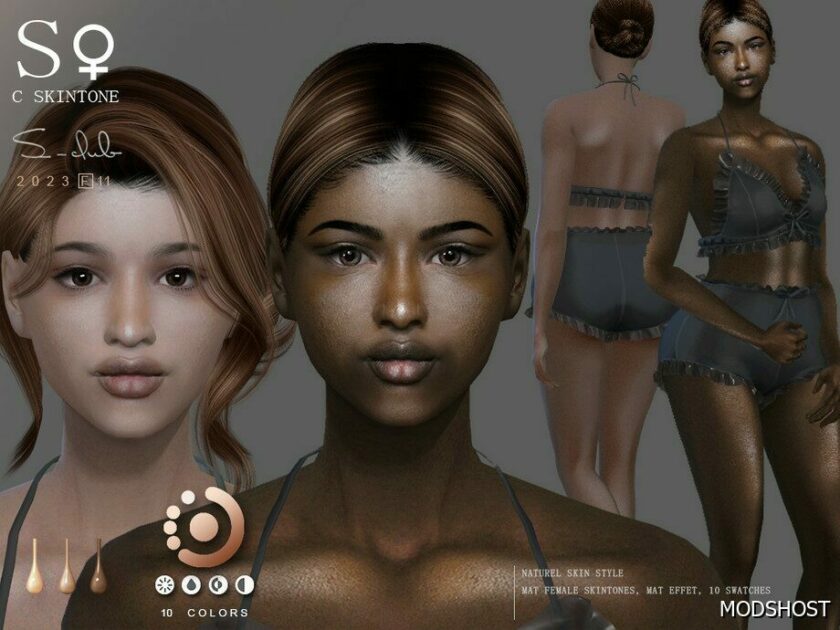 Sims 4 Naturel Skintones for Female mod