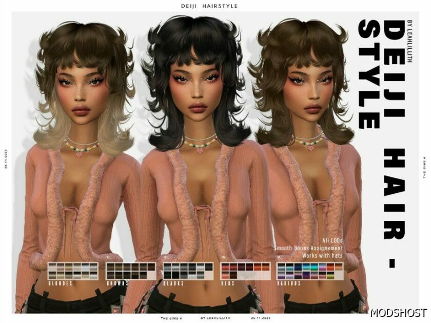 Sims 4 Deiji Hairstyle mod