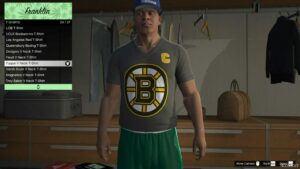 GTA 5 Player Mod: Four Boston Sports Teams T-Shirts + Patriots HAT for Franklin (Image #4)