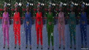 GTA 5 Player Mod: Christmas Pajamas SET for MP Male / Female (Image #3)