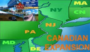 ETS2 Delaware – NEW Jersey – NEW York Add-On V1.5 Discover Ontario Compatible mod