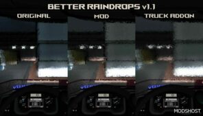 ETS2 Better Raindrops V1.8 mod