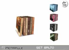 Sims 4 SET Balto – Books 01 mod