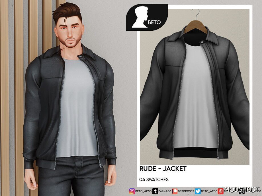 Rude Jacket Sims 4 Clothes Mod - ModsHost