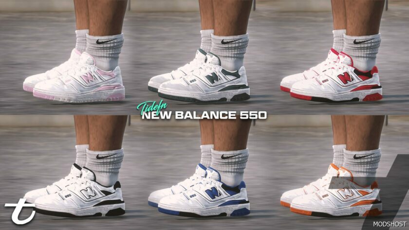 GTA 5 Player Mod: NEW Balance 550 for MP Male (Featured)