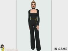 Sims 4 Female Clothes Mod: Dahlia Jumpsuit (Image #2)