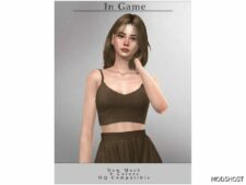 Sims 4 Female Clothes Mod: Crop TOP T-532 (Image #2)