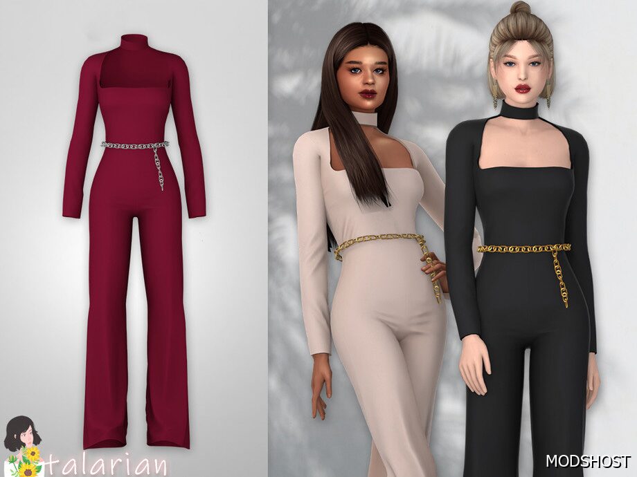 Dahlia Jumpsuit Sims 4 Clothes Mod - ModsHost