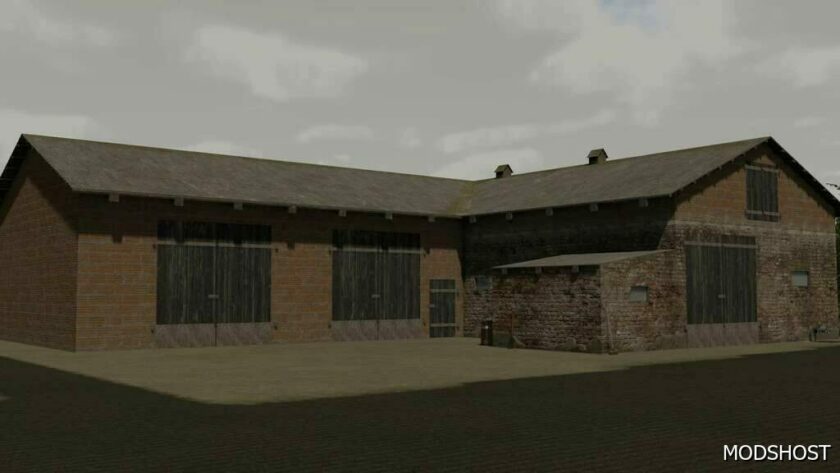 FS22 Farm Building with Cows mod