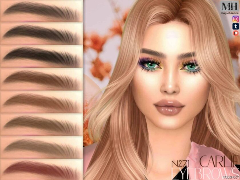 Sims 4 Carlie Eyebrows N271 mod