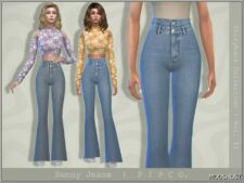 Sims 4 Sunny Jeans Flared mod