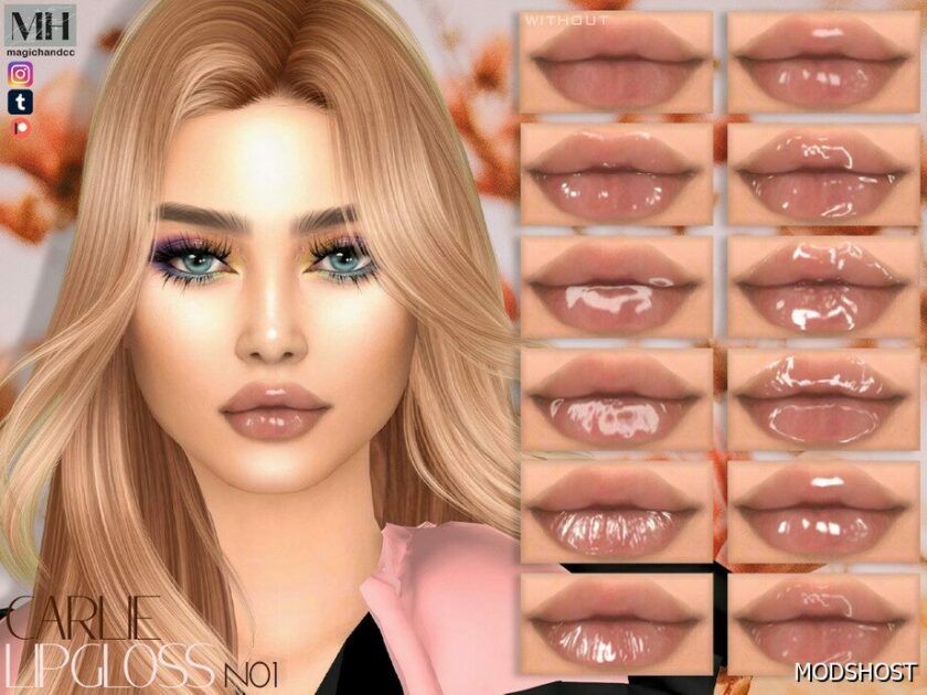 Sims 4 Carlie Lipgloss N01 mod