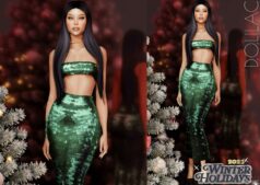 Sims 4 Paillette Skirt SET mod