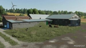 FS22 Placeable Mod: OLD Brick COW Barn (Featured)