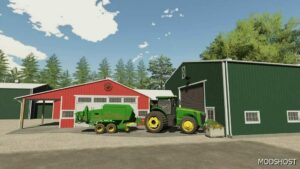 FS22 Placeable Mod: Metal Hall with Extension (Featured)